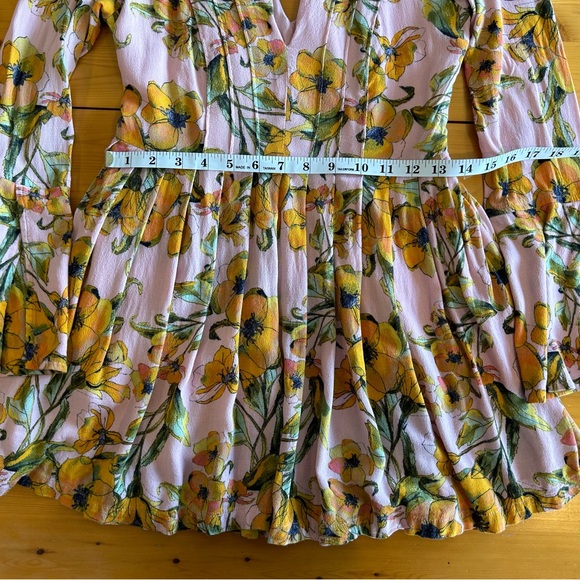 Free People Spring Tegan Floral Dress Sz 4 - Picture 10 of 11